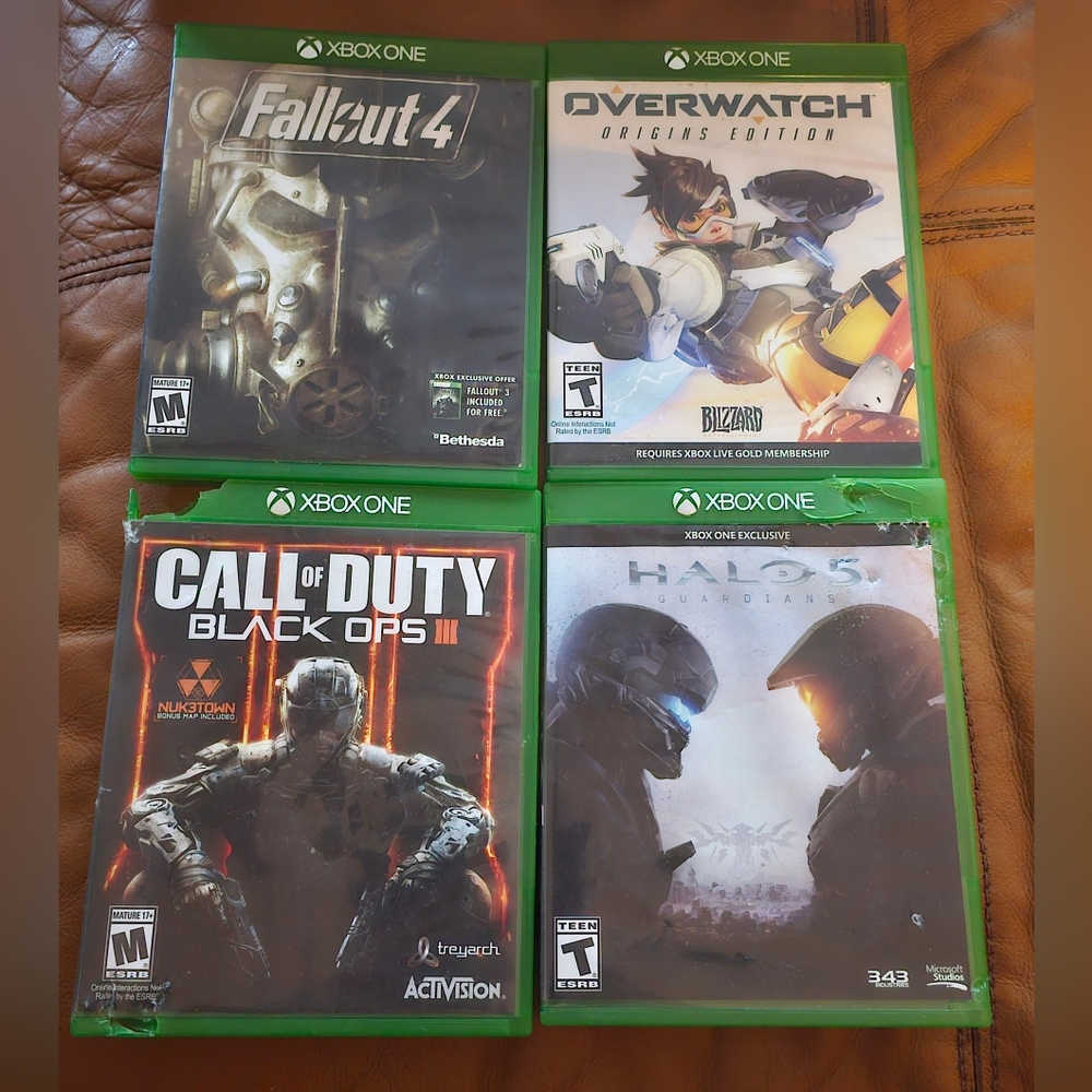 Call Of Duty Black Ops 3, Halo 5 Guardians,Fallout 4,Overwatch Xbox One Games‎